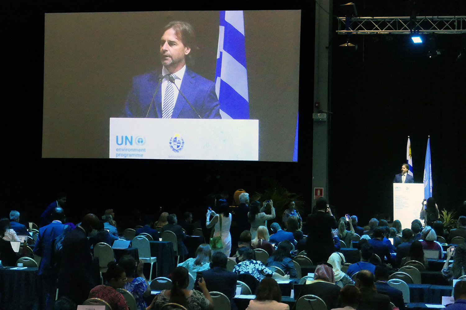 A man standing at a podium